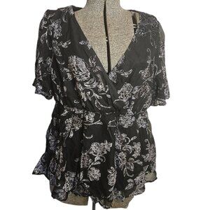 NWT Torrid Velvet Burnout Blouse